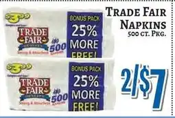 Trade Fair Supermarket Trade Fair napkins offer