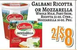 Trade Fair Supermarket Galbani ricotta or mozzarella offer