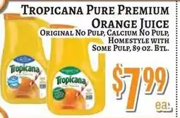 Trade Fair Supermarket Tropicana pure premium orange juice offer