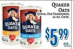 Trade Fair Supermarket Quaker oats quick, old fashioned offer