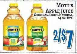 Trade Fair Supermarket Mott's apple juice offer