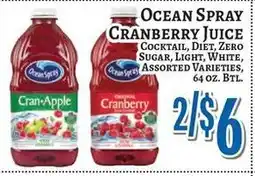 Trade Fair Supermarket Ocean Spray cranberry juice cocktail offer