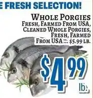 Trade Fair Supermarket Whole Porgies offer