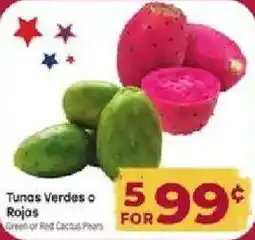 Cardenas Green or Red Cactus Pears offer