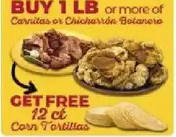 Cardenas Carnitas or Chicharrón Botanero offer