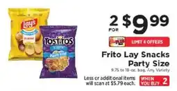 ShopRite Frito Lay Snacks Party Size offer