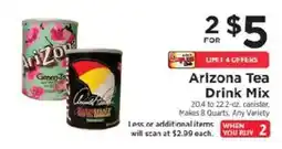 ShopRite Arizona Tea Drink Mix offer