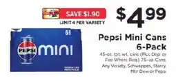 ShopRite Pepsi Mini Cans offer