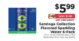 ShopRite Saratoga Collection Flavored Sparkling Water offer