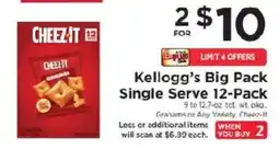 ShopRite Kellogg's Big Pack Single Serve 12-Pack offer