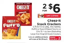 ShopRite Cheez-It Snack Crackers offer