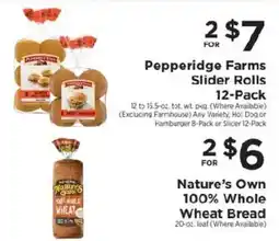 ShopRite Pepperidge Farms Slider Rolls offer