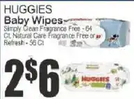 Food Universe Huggies baby wipes offer