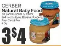 Food Universe Gerber natural baby food offer