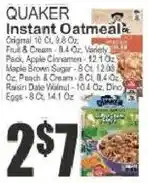 Food Universe Quaker instant oatmeal offer