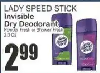 Food Universe Lady Speed Stick Invisible Dry Deodorant offer