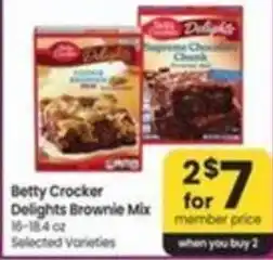 Safeway Betty Crocker Delights Brownie Mix offer