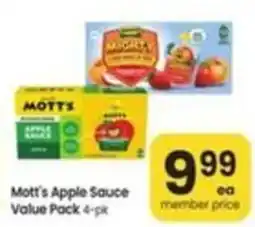 Safeway Mott's Apple Sauce offer