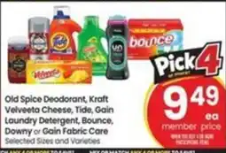 Safeway Old Spice Deodorant, Kraft Velveeta Cheese, Tide offer