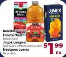 Cardenas Bebidas Minute Maid, Jugos Langers, Nectares Jumex offer