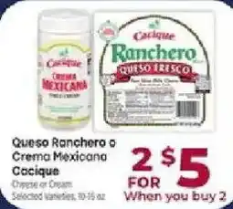 Cardenas Cacique Queso Ranchero or Crema Mexicana offer