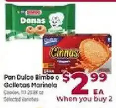 Cardenas Pan Dulce Bimbo or Galletas Marinela offer
