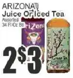 Food Universe Arizona juice or iced tea offer