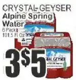Food Universe Crystal geyser alpine spring water offer