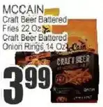 Food Universe McCain craft beer battered fries or onion rings offer