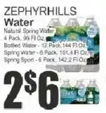 Food Universe Zephyrhills water offer