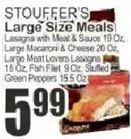 Food Universe Stouffer's large size meals offer