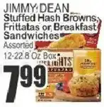 Food Universe Jimmy dean stuffed hash browns, frittatas or breakfast sandwiches offer