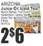 Food Universe Arizona juice or iced tea offer