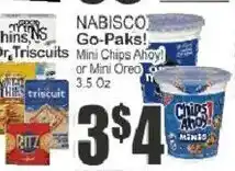 Food Universe Nabisco Go-Paks! Mini Chips Ahoy! or Mini Oreo offer