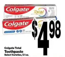 Super Saver Colgate Total Toothpaste offer