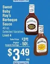 Smart & Final Sweet Baby Ray's Barbecue Sauce offer