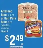 Smart & Final Artesano Buns or Ball Park Buns offer