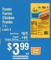 Smart & Final Foster Farms Chicken Franks offer