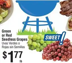 Smart & Final Green or Red Seedless Grapes offer