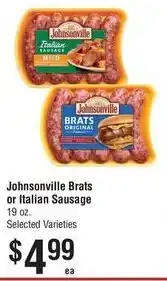 Smart & Final Johnsonville Brats or Italian Sausage offer