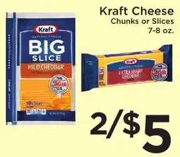 Green Hills Grocery Kraft cheese chunks or slices offer