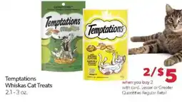 Family Fare Temptations Whiskas Cat Treats offer