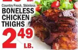 C Town Country Fresh skinless boneless chicken thighs offer