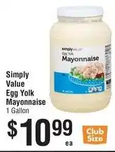 Smart & Final Simply Value Egg Yolk Mayonnaise offer