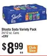 Smart & Final Shasta Soda Variety Pack offer