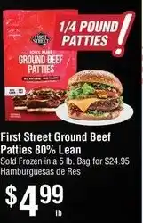 Smart & Final First Street Ground Beef Patties offer