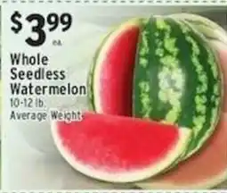 Met Foodmarkets Whole Seedless Watermelon offer