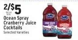 Met Foodmarkets Ocean Spray Cranberry Juice Cocktails offer