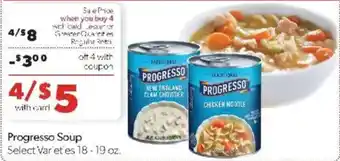 Family Fare Progresso Soup offer