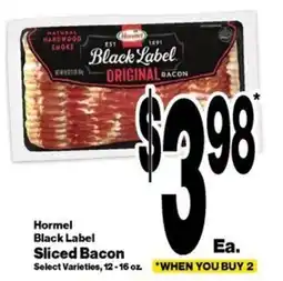 Super Saver Hormel black label sliced bacon offer